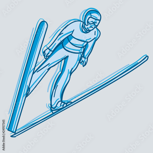 Fototapety Skoki narciarskie  skoczek-narciarski