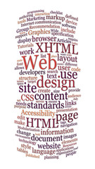 website web design word cloud