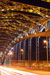 steel construction by night