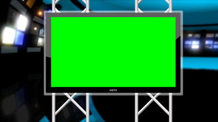 News Studio 9 - Virtual Green Screen News Background Loop