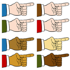 Wall Mural - Finger Pointing Set