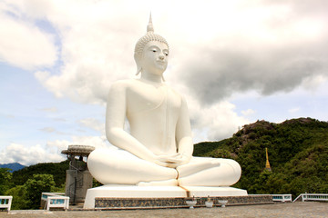 Wall Mural - white buddha image