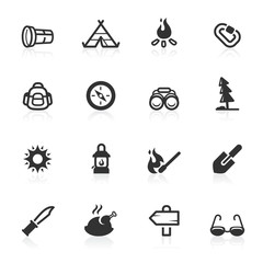 outdoor & camp icons - minimo series