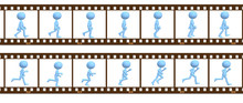 Animation Symbol People Walk Run In Cel Frames