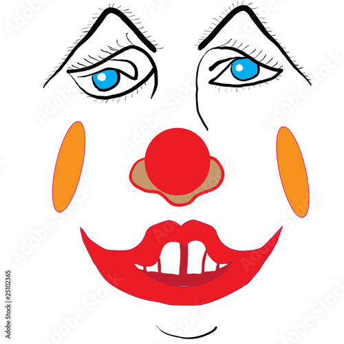 Clown face Stock Vector | Adobe Stock