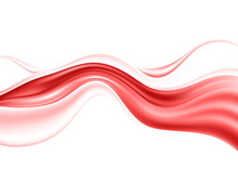 Red Waves On White