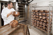 Pastry chef who prepares the cake -Panettone