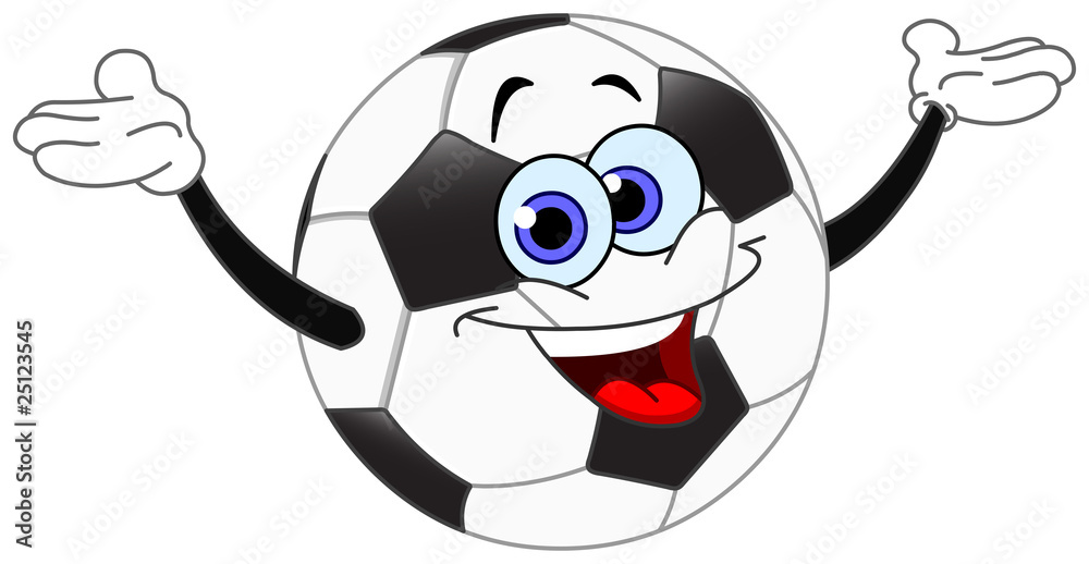 Cartoon soccer ball Stock Vector | Adobe Stock