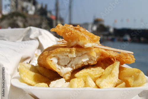 Véritable Fish n' Ships sous le soleil anglais Tableau sur Toile
