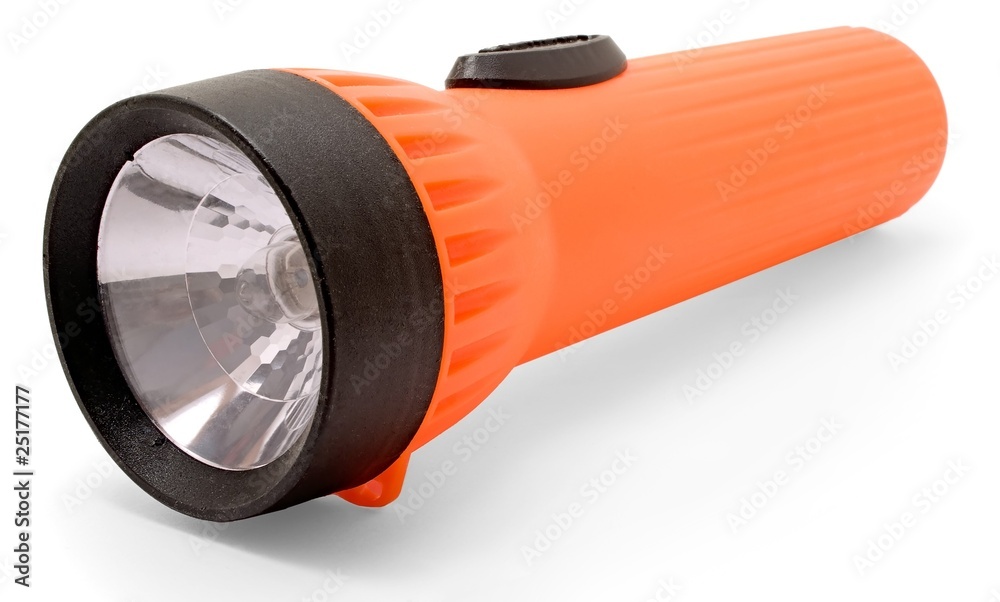 Orange Flashlight - obrazy, fototapety, plakaty 
