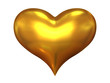canvas print picture - Gold heart