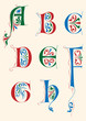 Medieval alphabet A-H