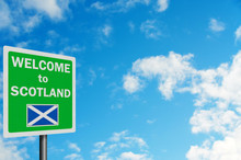 Welcome To Scotland - Photo Realistic Sign With Space For Your T