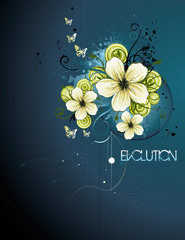 abstract flower color vector