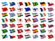 Leinwandbild Motiv Mix Nationalflaggen