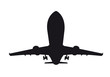 Detailliertes Flugzeug als Silhouette / Outline