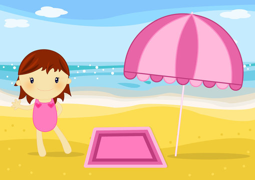bambina in spiaggia