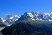 View Of The Mont-Blanc Massif Mountain, France