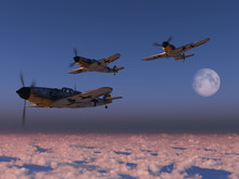 High Altitude WWII Fighter Planes.