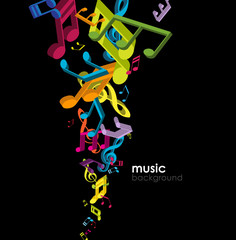 Canvas Print - abstract background with tunes.