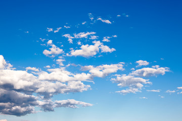 Wall Mural - Colorful bright blue sky background.