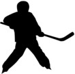 ein Kind spielt Eishockey
