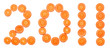 New year 2011 text made from carrots circle