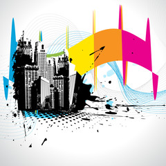 Wall Mural - vector abstract building