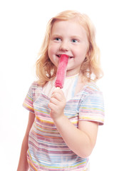 smile girl with ice cream