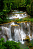 Fototapeta Most - Huay Mae Khamin Waterfall Forth Level,closeup Vertical