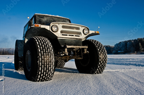 Fototapeta dla dzieci SUV on big wheels