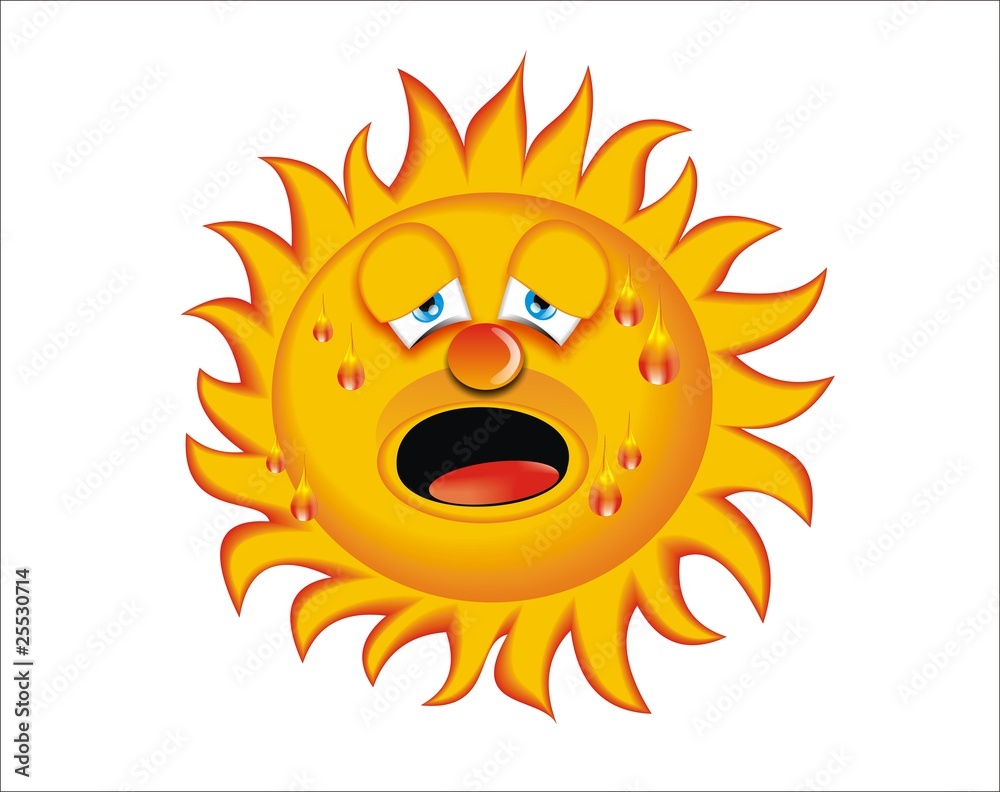 Sol caluroso Stock Vector | Adobe Stock, image size:1000x792