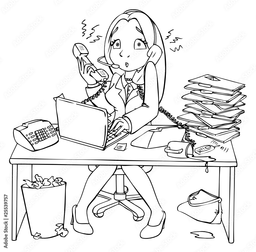 Worker boss Stock Vector Images - Alamy, image size:1000x987