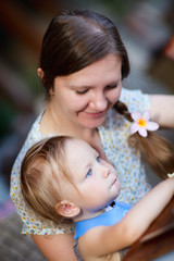 Canvas Print - Mother and daughter portrait