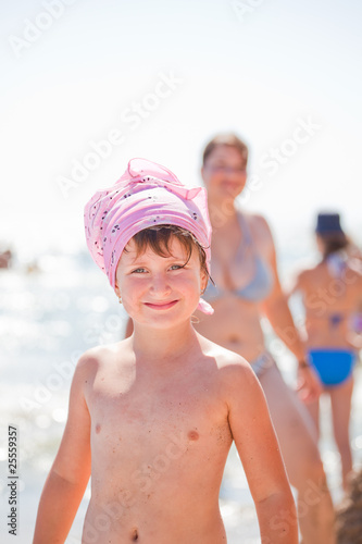Little Girl At The Beach Stock Photo Adobe Stock
