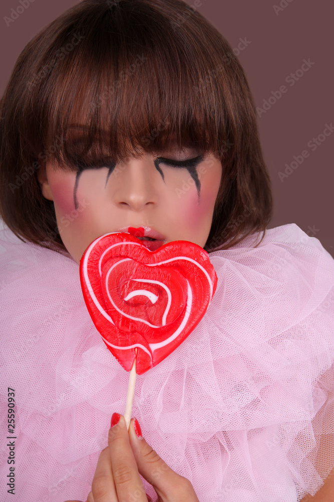 sad harlekin Stock Photo | Adobe Stock