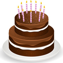 Chocolate Birthday Cake Tier