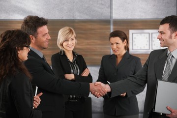 Wall Mural - Business people shaking hands