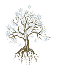 Wall Mural - winter tree