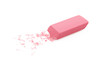 Pink Eraser Isolated On White