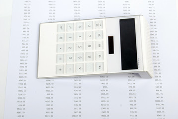 Poster - calculator with financial statement