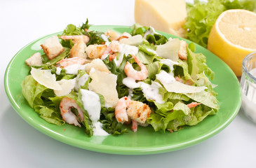 Wall Mural - caesar salad with shrimp