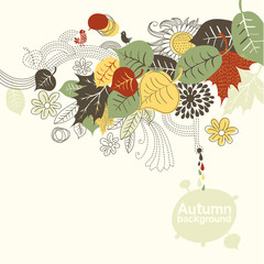 Wall Mural - autumn background - creative seasonal illustration