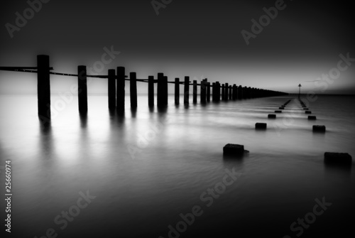 Obraz w ramie Border of Thames and North Sea in Shoeburyness