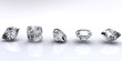 Jewelry gems shape of square