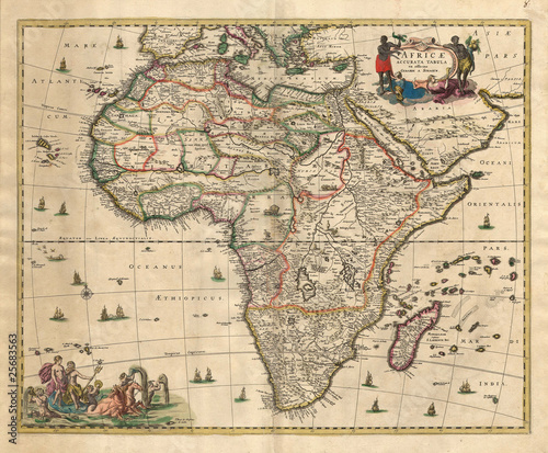 Nowoczesny obraz na płótnie Old map(1689)