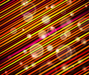 Poster - colorful vector stripes and bubbles