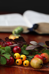 Wall Mural - Autumn arrangement and the Bible