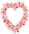vector lacy heart with floral ornament