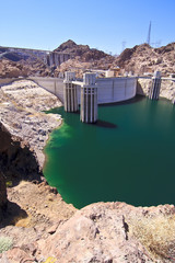 Wall Mural - Hoover Dam and Water Intake Towers